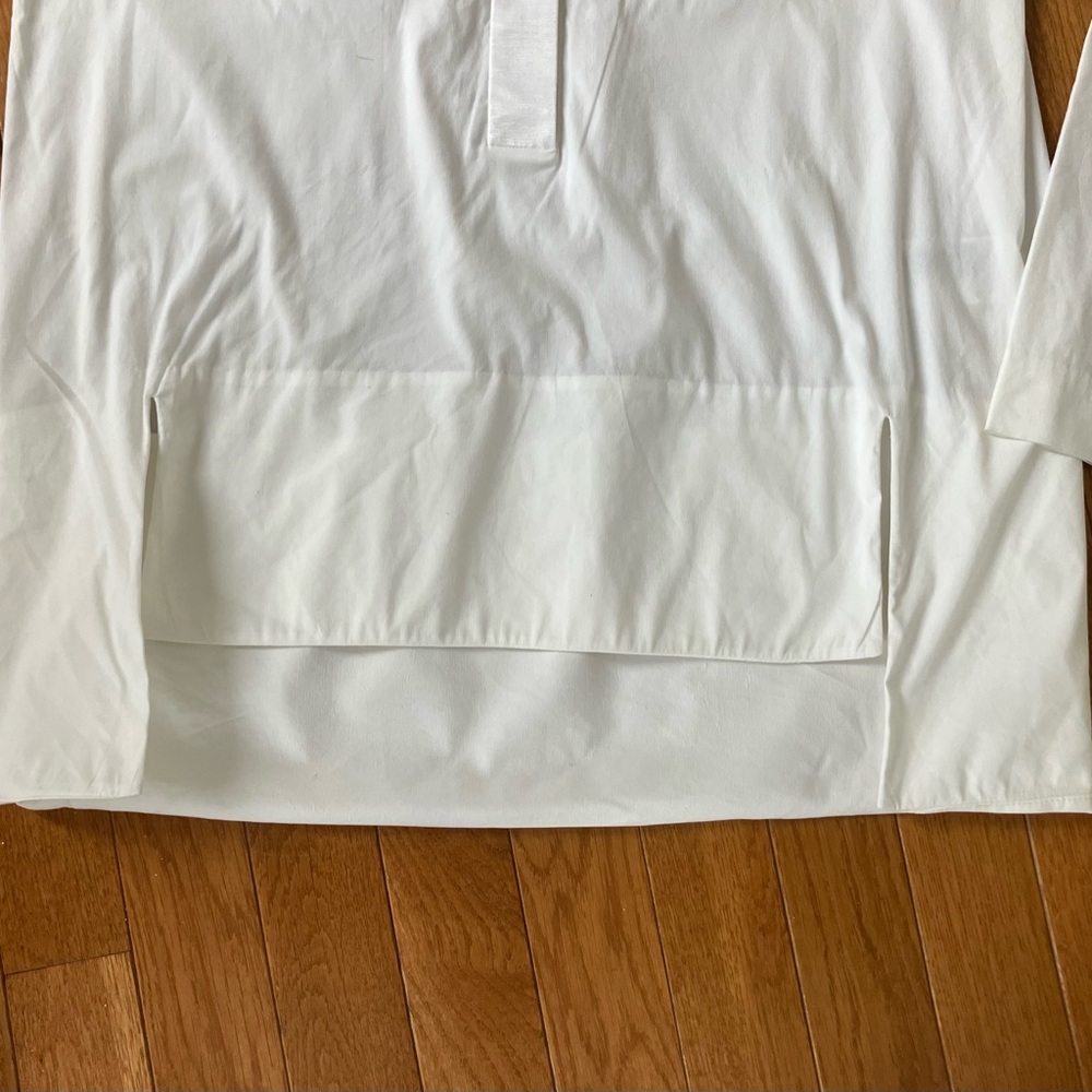COS White Pima Cotton Pop Over Shirt with Collar size 2 - Picture 5 of 10